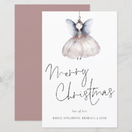 Budget Artsy Fairy Minimalist Merry kerstKaart