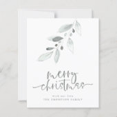 Budget Artsy Leaves Merry kerstvakanay Kaart (Voorkant)