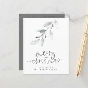 Budget Artsy Leaves Merry kerstvakanay Kaart