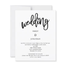 Budget Artsy Script QR Code Weddenschap