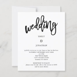 Budget Artsy Script QR Code Weddenschap