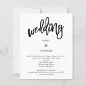 Budget Artsy Script QR Code Weddenschap (Voorkant)