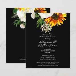 Budget Artsy Sunflower Floral Rehearsal Dinner - B