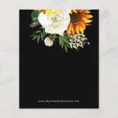 Budget Artsy Sunflower Floral Rehearsal Dinner B Flyer (Achterkant)