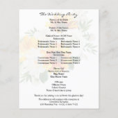 Budget Artsy Sunflower Floral Wedding Programme (Achterkant)