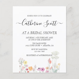 Budget Assorted Flower Bridal Shower Invitation