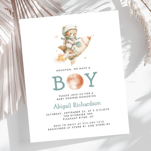 Budget Astronaut Teddy Bear Boy Baby Shower