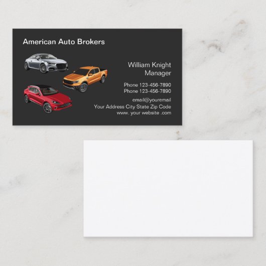 Budget Automotive Broker Thema Visitekaartje (Voorkant / Achterkant)