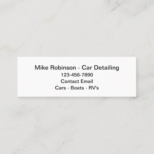 Budget Automotive Detailing Visitekaartjes (Achterkant)