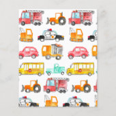 Budget Auto's Straat Kinder Vervoer Verjaardag Flyer (Achterkant)