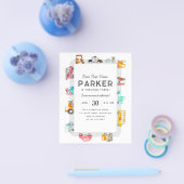 Budget Auto's Straat Kinder Vervoer Verjaardag Flyer (Enkel)