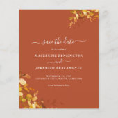 BUDGET Autumn Botanische Foto slaat de datum op Flyer (Achterkant)