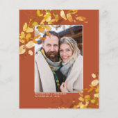 BUDGET Autumn Botanische Foto slaat de datum op Flyer (Voorkant)
