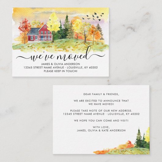 Budget Autumn Herfst Forest Bossen We hebben ons v Notitiekaartje (Voorkant / Achterkant)