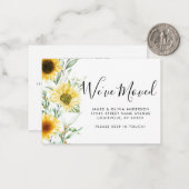 Budget Autumn Herfst Zonnebloem We hebben ons verp Notitiekaartje (Voorkant / Achterkant in situ)