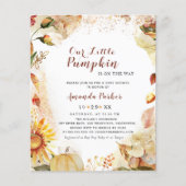 Budget Autumn Pumpkin Sunflower Baby shower (Voorkant)