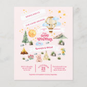 Budget Avontuur Baby shower Waterverf Uitnodiging (Voorkant)