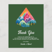 Budget avontuur wacht op Baby shower Dank u (Voorkant)