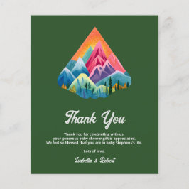 Budget avontuur wacht op Baby shower Dank u