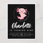 Budget Axolotl Birthday Party Invitation (Voorkant)