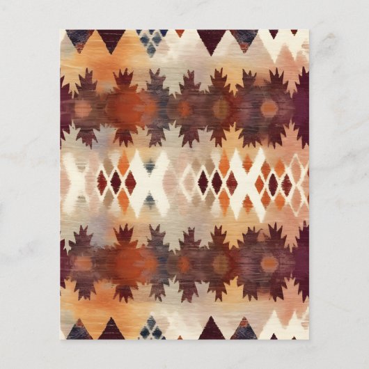 Budget Aztec Tribal Bruin Etnisch Western Huwelijk (Achterkant)