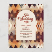 Budget Aztec Tribal Bruin Etnisch Western Huwelijk (Voorkant)