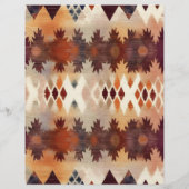 Budget Aztec Tribal Bruin Etnisch Western Huwelijk Flyer (Achterkant)