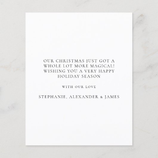 Budget Baby 1e Kerstnaam Datum Foto Overlay (Achterkant)