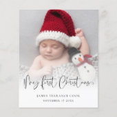 Budget Baby 1e Kerstnaam Datum Foto Overlay (Voorkant)
