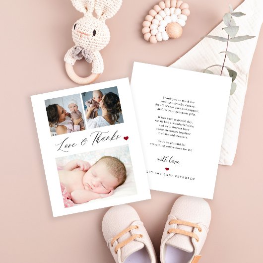 Budget baby 3 foto collage bedankkaart