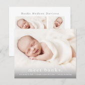 Budget Baby 3 Foto Geboorteaankondiging (Voorkant / Achterkant)