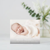 Budget Baby 3 Foto Geboorteaankondiging (Staand voorkant)
