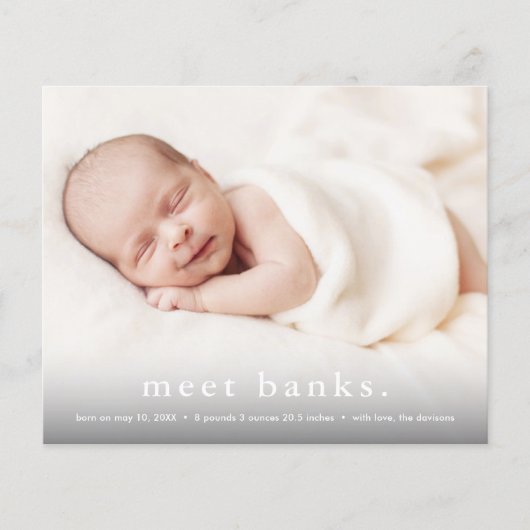 Budget Baby 3 Foto Geboorteaankondiging (Voorkant)
