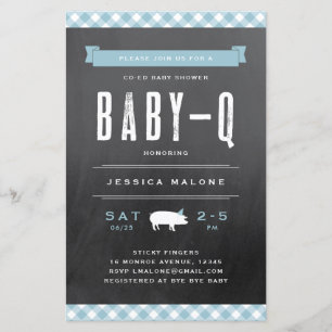 Budget Baby BBQ Blauwe Gecombineerde Baby Shower U