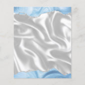 Budget Baby Blauw Zilveren Agaat Zijde Trouwmenu (Achterkant)