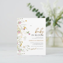 Budget Baby Bloom Wilde Bloemen Rustieke Uitnodigi