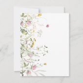 Budget Baby Bloom Wildflowers Rustiek Uitnodiging (Achterkant)