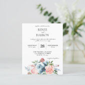 Budget Baby Blue & Blush Pink Floral Wedding (Staand voorkant)