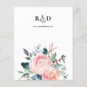 Budget Baby Blue & Blush Pink Floral Wedding (Achterkant)