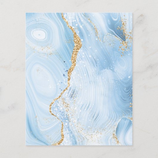 Budget Baby Blue Gold Agate Weddenschap (Achterkant)