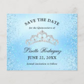 Budget Baby Blue Quinceanera bewaar de datum broch (Voorkant)