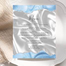 Budget Baby Blue Zilveren Agaat Zijde Trouwmenu