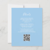 Budget Baby Blue Zilveren Glitter QR Code Trouwfee (Achterkant)