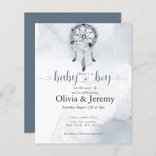 Budget Baby Boy onderweg Stusty Blue DreamCatcher (Voorkant / Achterkant)