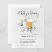 Budget Baby Brewing Greenery Girl Baby shower (Voorkant / Achterkant)