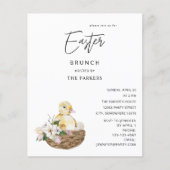 Budget Baby Duck & Easter Egg Floral Easter Flyer (Voorkant)