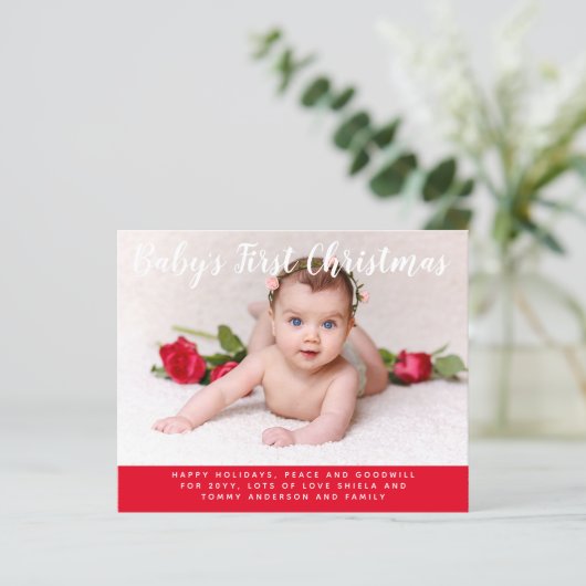 Budget Baby Eerste Kerst FOTO Brief (Staand voorkant)