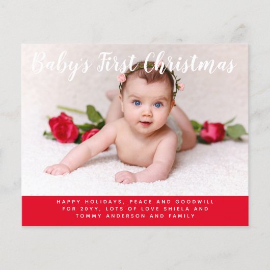Budget Baby Eerste Kerst FOTO Brief (Voorkant)