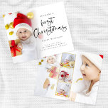 Budget Baby Eerste Kerstmis 6 Fotovakantie Kaart<br><div class="desc">OPMERKING: er is één kaart per vel. Budget Baby Eerste Kerstmis 6 Foto's Holiday Kaart. EEN BEGROTINGSPrijs SMALLER 4, 5 x 5, 6-inch flatcard voor uw feestelijke groeten op een glanzende SEMI GLOSS 110 lb kaartvoorraad (vergelijkbaar met de dikte van een briefkaart). Leuk om je eerste kerstfeest te vieren. Een...</div>