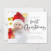 Budget Baby Eerste Kerstmis 6 Fotovakantie Kaart (Voorkant)